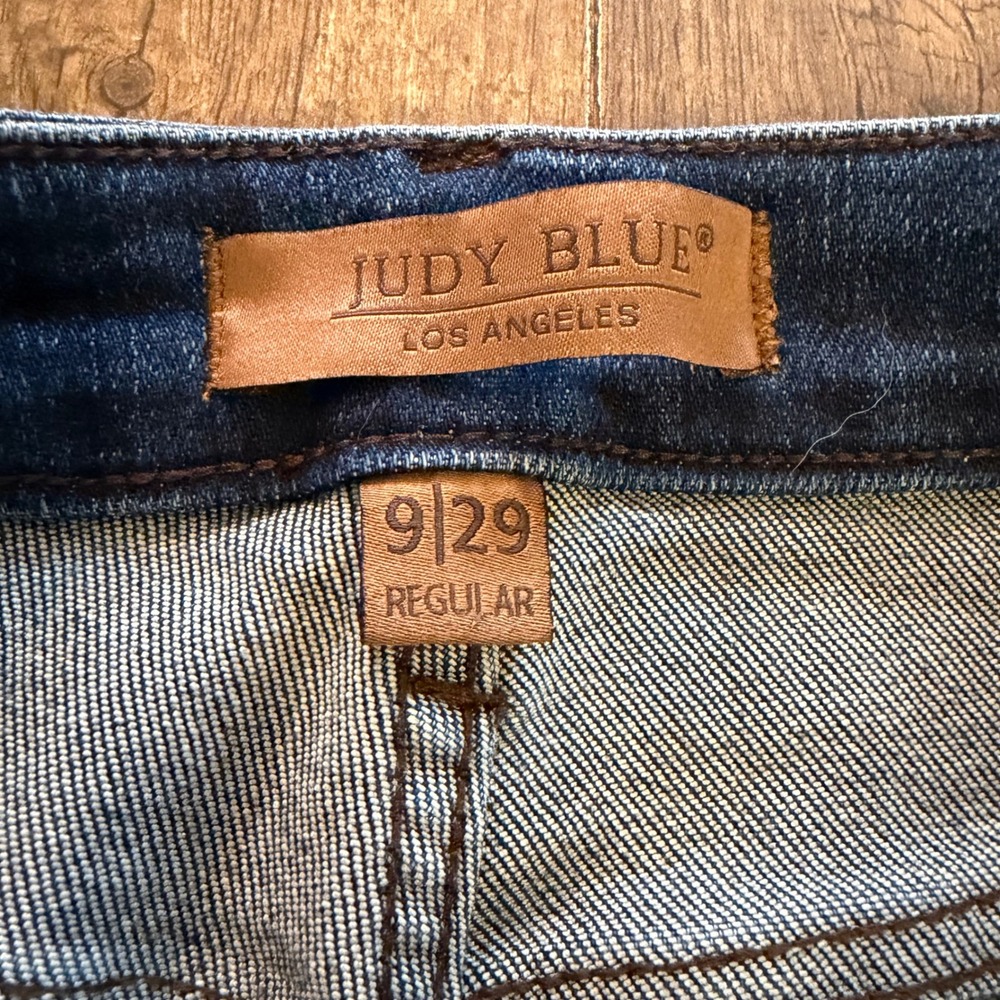 Judy Blue Flare Jeans Dark Wash High Rise Stretch Denim Womens 9/29 Regular - Picture 4 of 16